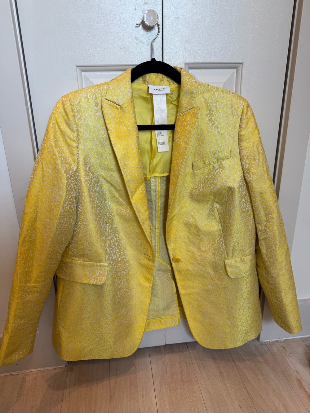 Akris Punto Bright Yellow Textured Blazer